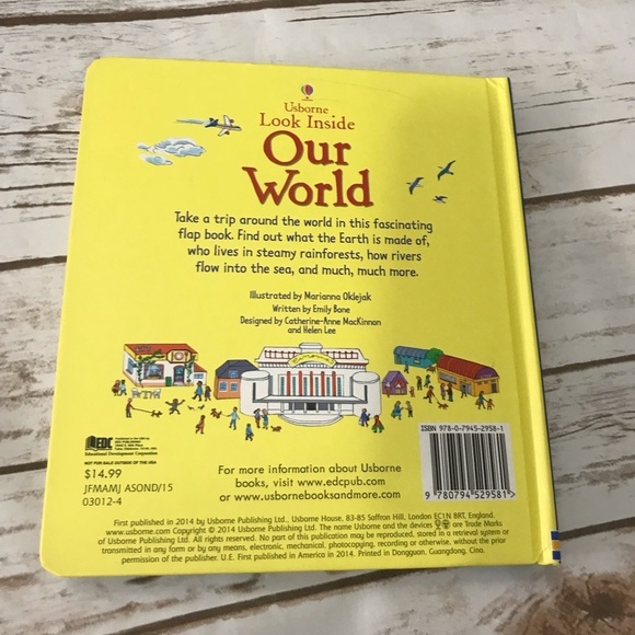 Usborne Look Inside Our World Lift the‎ flap hardcover book like new kids - Picture 9 of 10